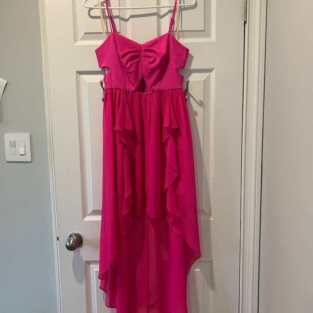 High-low fuchsia dress bcbg